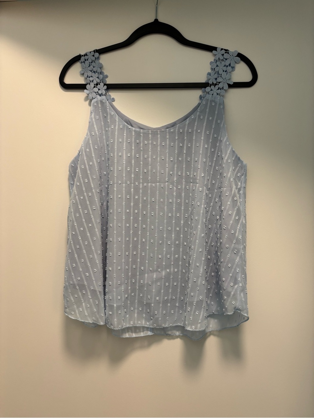SHEIN Light Blue Floral Strap Sleeveless Women's Top